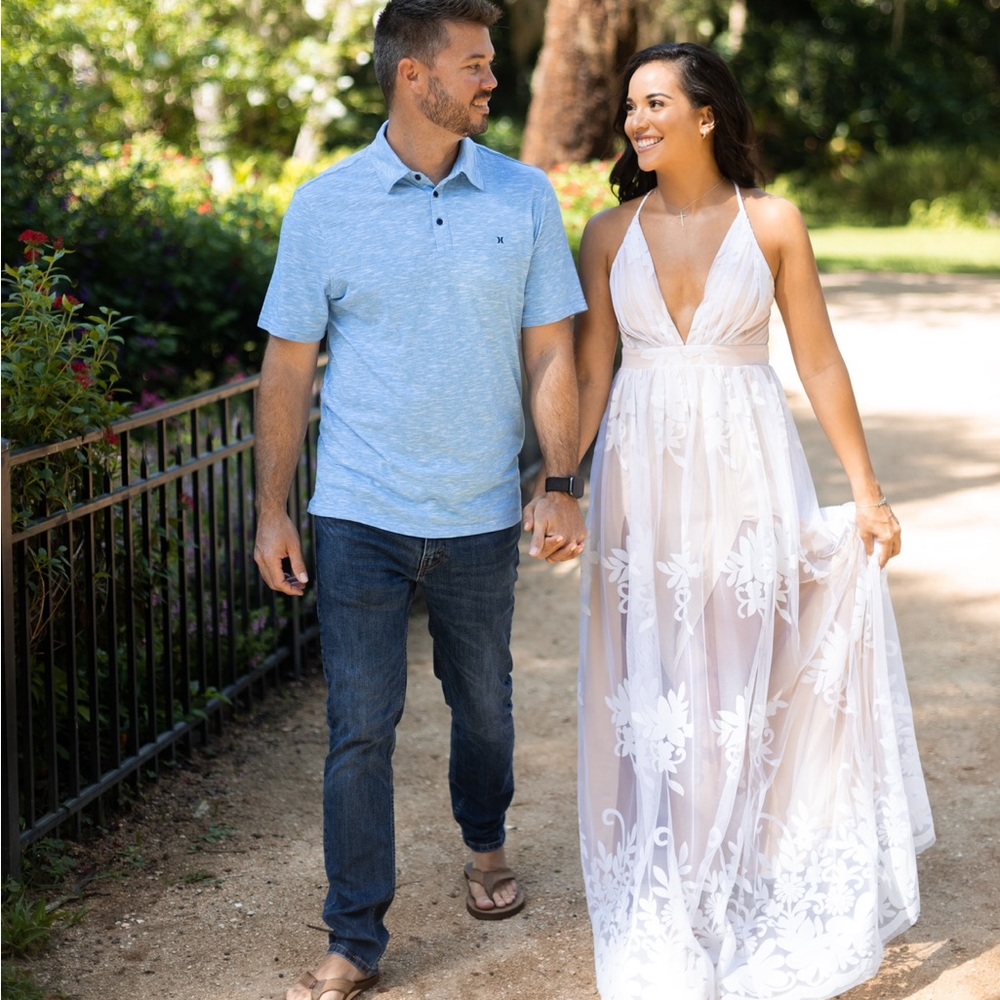 Luxxel White Floral Maxi Dress